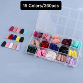 15 Colors 360pcs /Set Press On Nails 24pcs/Color FN16